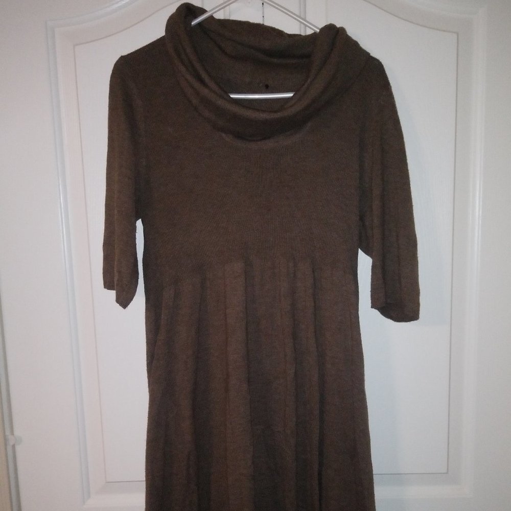 Chocolate turtleneck sweater dress size L